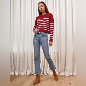 La Ligne Red and White Striped Sweater
